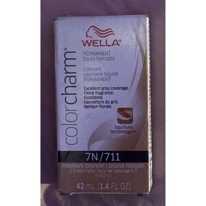 NEW Wella Color Charm 7N/711 Medium Blonde Permanent Liquid Hair Color 42 mL